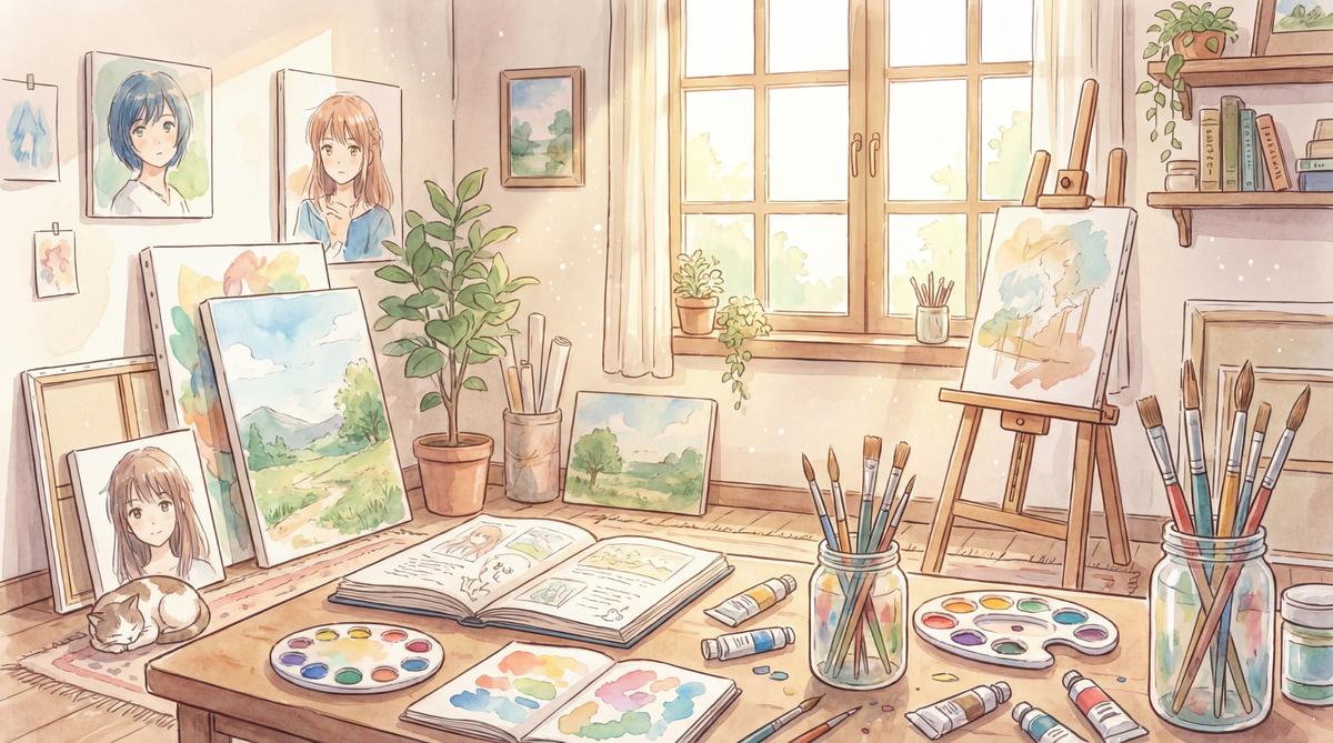 精神小妹动漫-画室日记动漫绘画教程